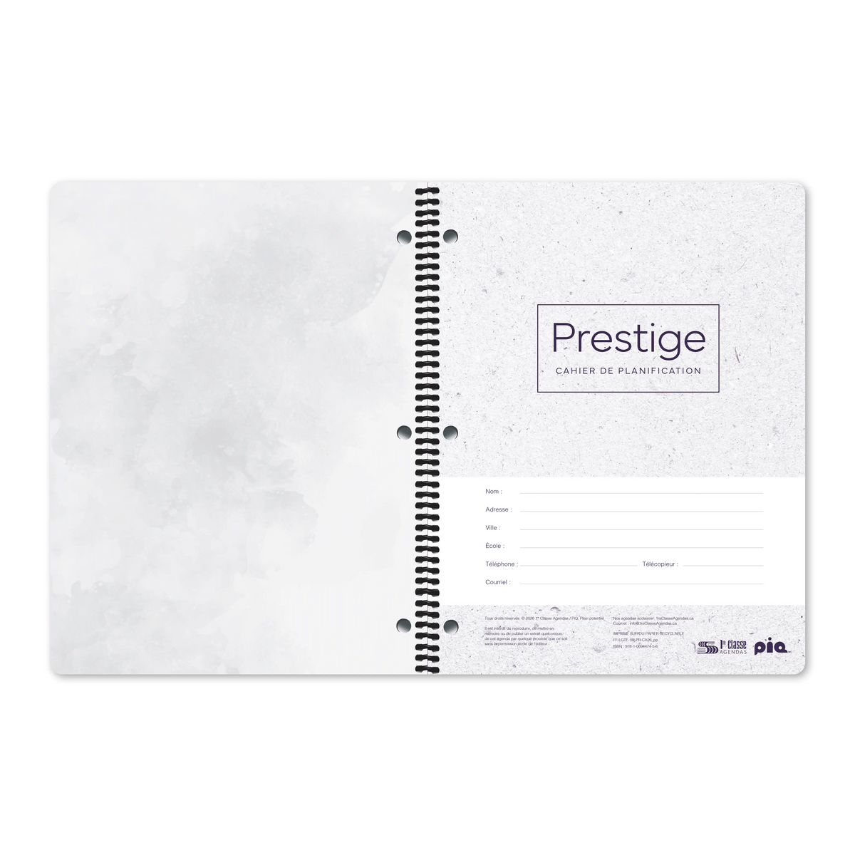 Cahier de planification Prestige