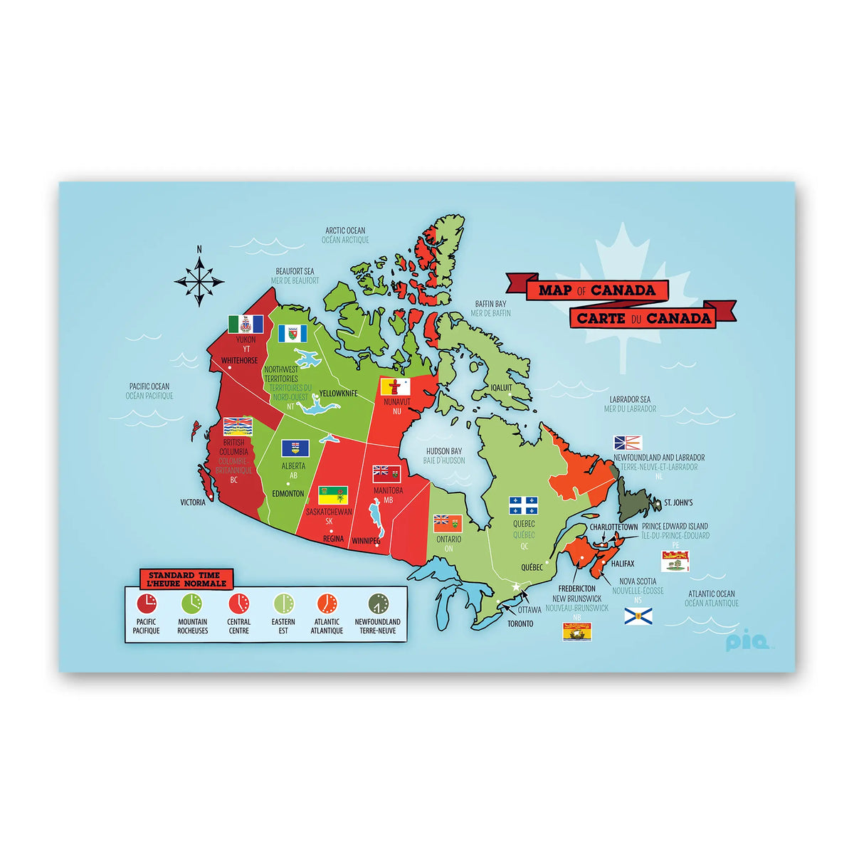 Affiche : Carte du Canada