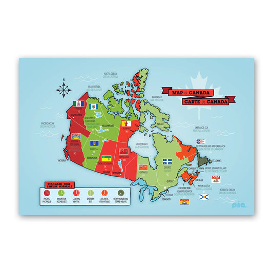 Affiche : Carte du Canada