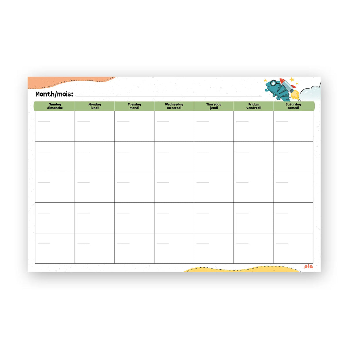 Calendrier mural, primaire 3-6