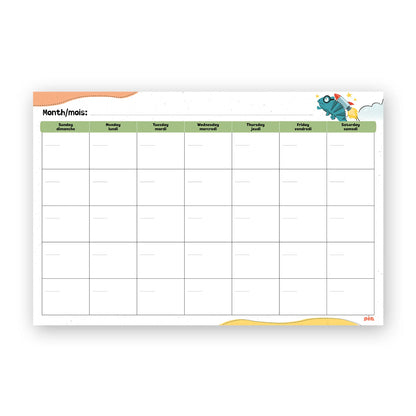 Calendrier mural, primaire 3-6