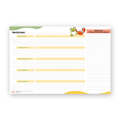 Calendrier mural, primaire 3-6
